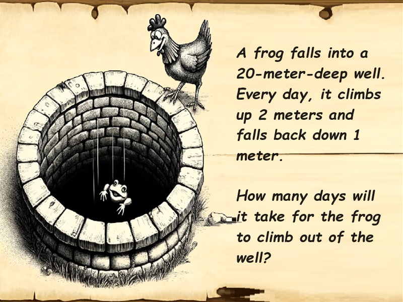 This is image which shows a frog inside a deep well