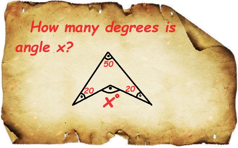 How many degrees is angle x?