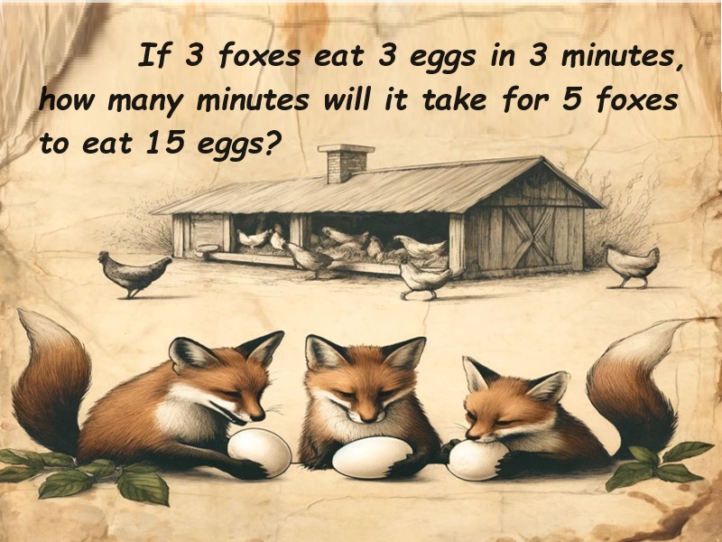 This is an image of 3 foxes eating eggs