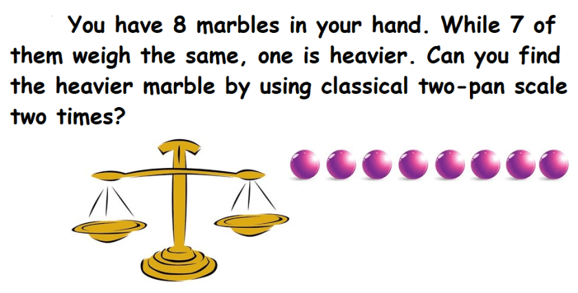 Mental ability 8 marbles