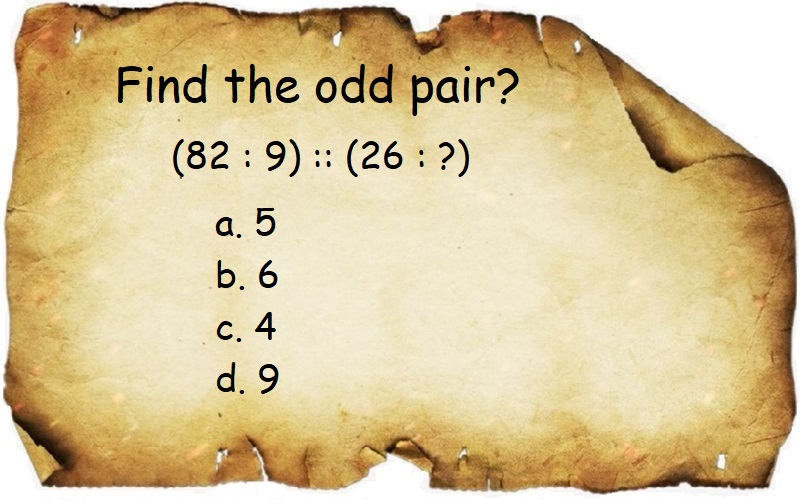 find the odd pair 82 9, 26
